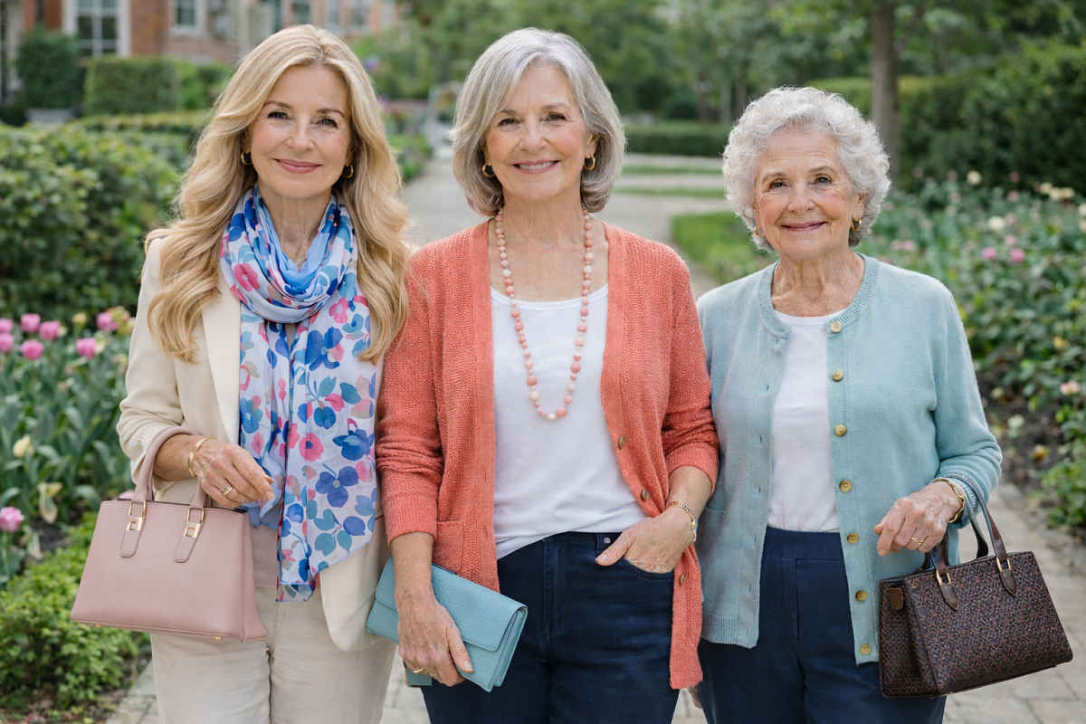 Svetřík, sako, šátek. Styl, se kterým je jaro vždy krásné. Co říkáte?