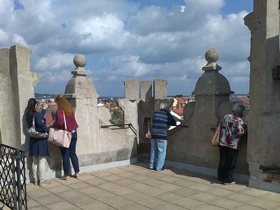 Viditelnost skvělá - Jihlava pod námi jako na dlani.