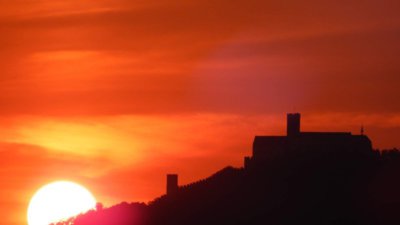 Bezděz při západu slunce