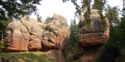 Červené skály u Oybinu