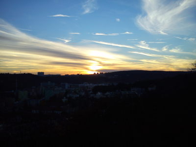 Západ nad Brnem