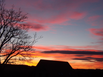 Včerejší západ slunce - 29. ledna