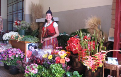 Prodavačka květin na Madeiře