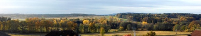 Dnešní sluncem prozářený den - panorana