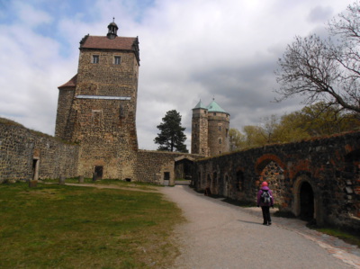 Jaro na hradě Stolpen v Sasku