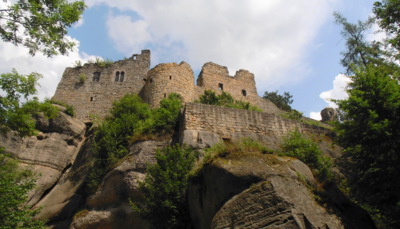 Oybin, hrad Karla IV. v Sasku