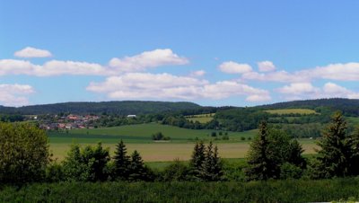 Pohled z balkonu.