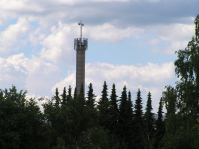 Komín kousek od nás.