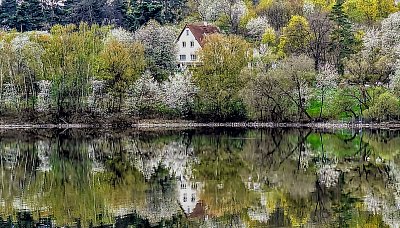 Jaro na Hostivařské přehradě
