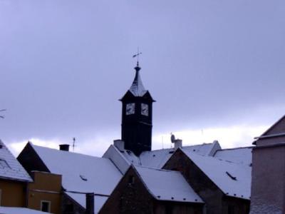 Věž a střechy v Toužimi