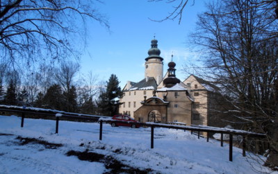 Zámek Lemberk pod sněhem