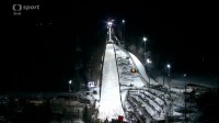 Večerní pohled na skokanské můstky - Rakousko BISCHOFSHOFEN