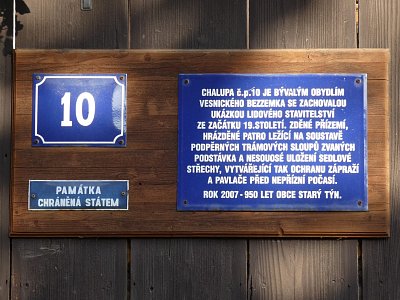 Popis chalupy ve Starém Týně