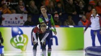 Karolína Erbanová unavená po závodě na 1000 m v předklonu