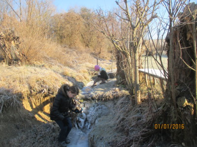 radost ze zamrzlého potůčků