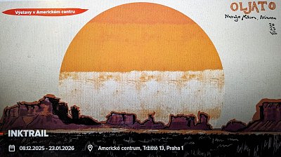 Digitálně kolorované perokresby – výstava v Americkém centru v Praze