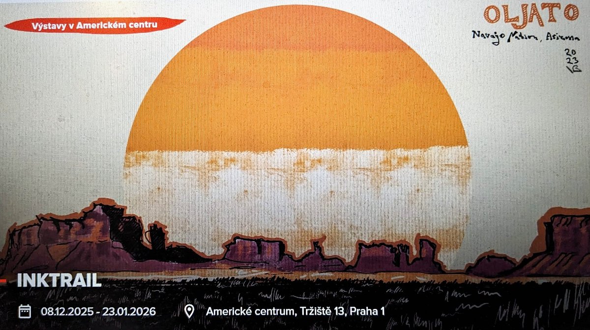 Digitálně kolorované perokresby – výstava v Americkém centru v Praze